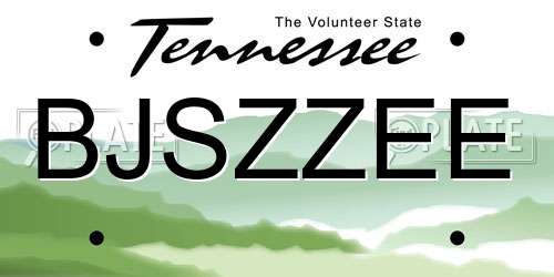 BJSZZEE Tennessee License Plate