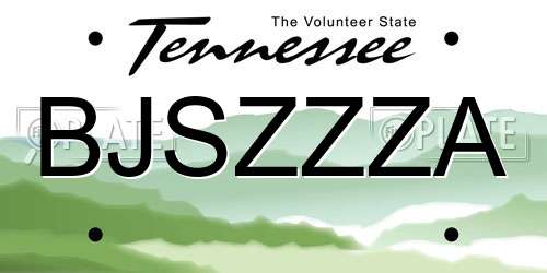 BJSZZZA Tennessee License Plate