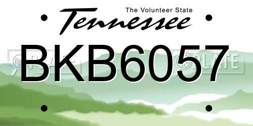 BKB6057 Tennessee License Plate