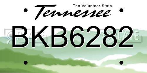 BKB6282 Tennessee License Plate