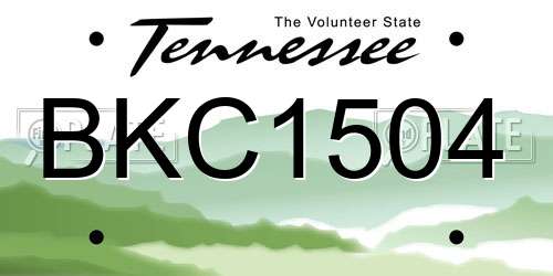 BKC1504 Tennessee License Plate