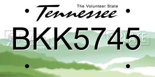 BKK5745 Tennessee License Plate