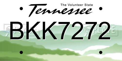 BKK7272 Tennessee License Plate