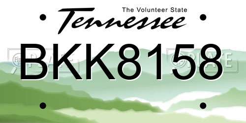 BKK8158 Tennessee License Plate