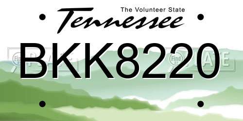 BKK8220 Tennessee License Plate