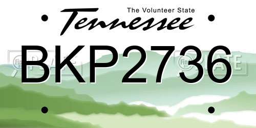 BKP2736 Tennessee License Plate