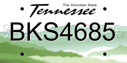 BKS4685 Tennessee License Plate