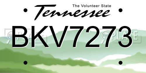 BKV7273 Tennessee License Plate