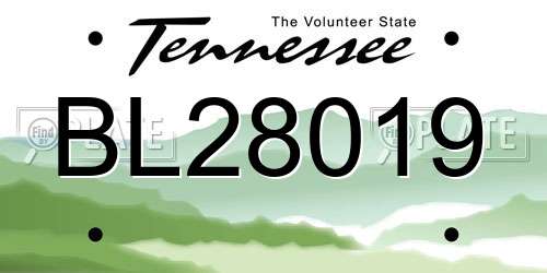 BL28019 Tennessee License Plate