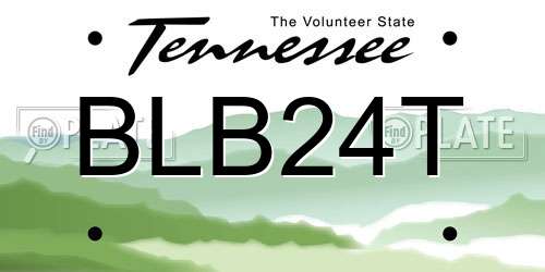 BLB24T Tennessee License Plate