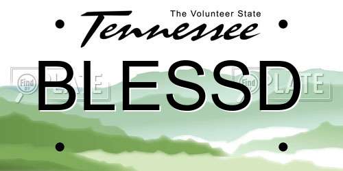 BLESSD Tennessee License Plate