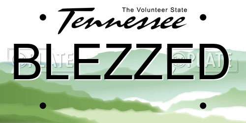 BLEZZED Tennessee License Plate