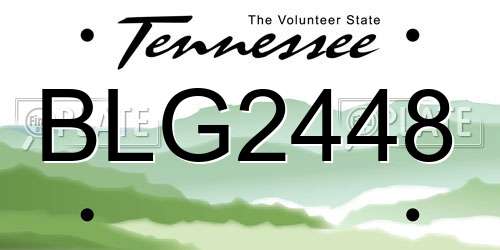 BLG2448 Tennessee License Plate
