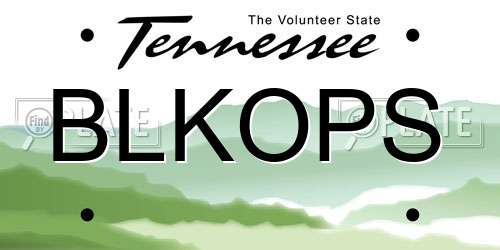 BLKOPS Tennessee License Plate