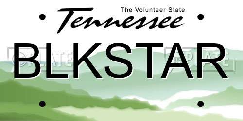 BLKSTAR Tennessee License Plate