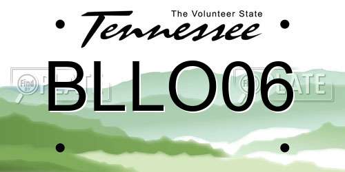 BLLO06 Tennessee License Plate