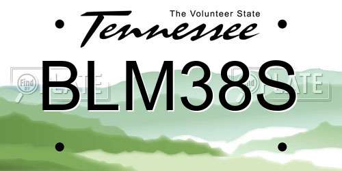 BLM38S Tennessee License Plate
