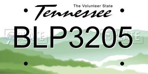 BLP3205 Tennessee License Plate