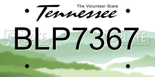BLP7367 Tennessee License Plate