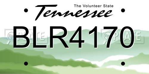 BLR4170 Tennessee License Plate