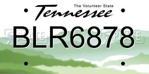 BLR6878 Tennessee License Plate