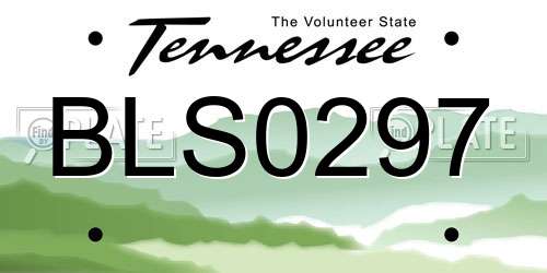 BLS0297 Tennessee License Plate