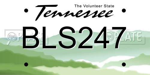 BLS247 Tennessee License Plate