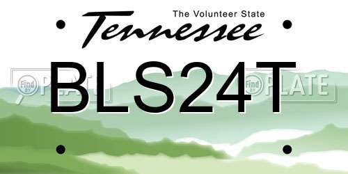 BLS24T Tennessee License Plate