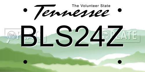 BLS24Z Tennessee License Plate