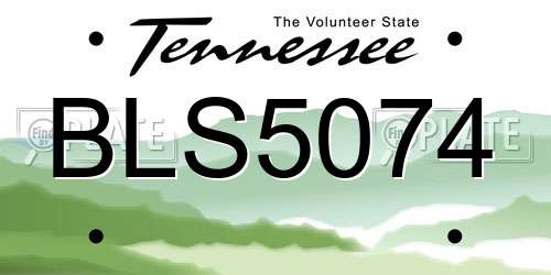 BLS5074 Tennessee License Plate