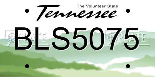 BLS5075 Tennessee License Plate