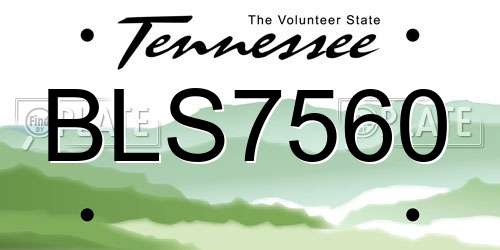 BLS7560 Tennessee License Plate
