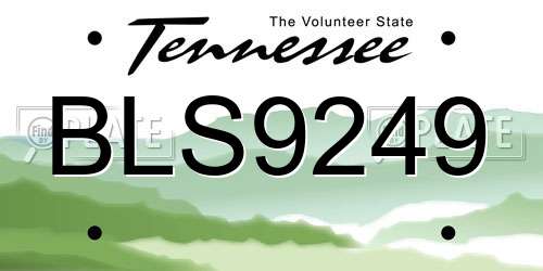 BLS9249 Tennessee License Plate