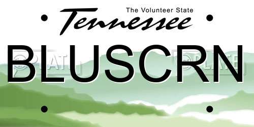 BLUSCRN Tennessee License Plate