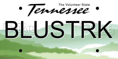 BLUSTRK Tennessee License Plate