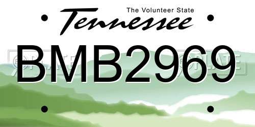 BMB2969 Tennessee License Plate