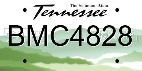 BMC4828 Tennessee License Plate