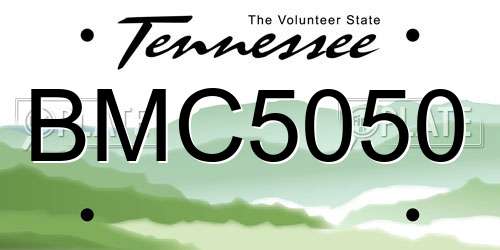 BMC5050 Tennessee License Plate