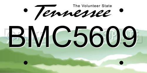 BMC5609 Tennessee License Plate