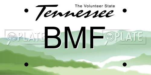 BMF Tennessee License Plate