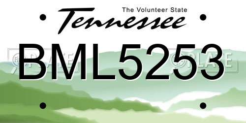 BML5253 Tennessee License Plate