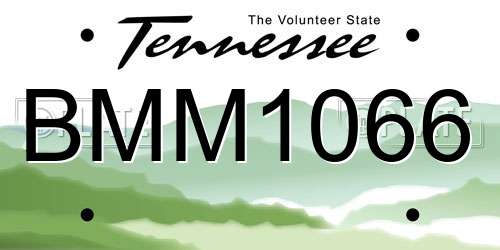 BMM1066 Tennessee License Plate