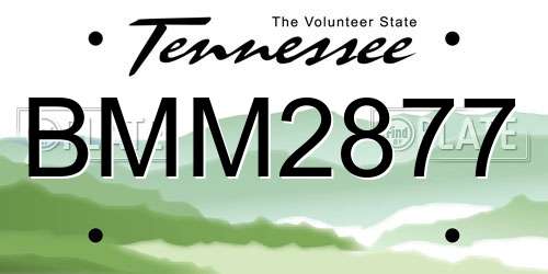 BMM2877 Tennessee License Plate