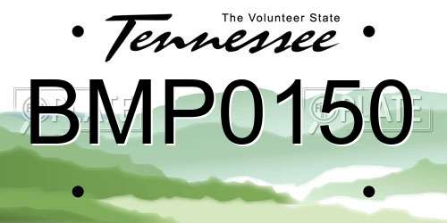 BMP0150 Tennessee License Plate