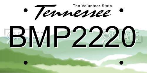 BMP2220 Tennessee License Plate