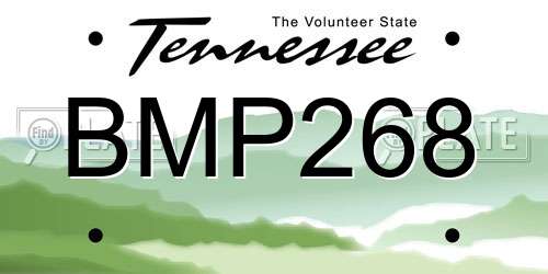 BMP268 Tennessee License Plate