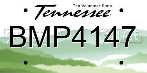 BMP4147 Tennessee License Plate