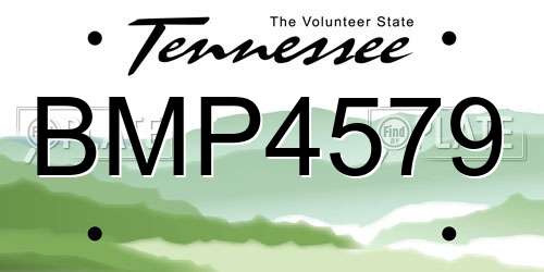 BMP4579 Tennessee License Plate