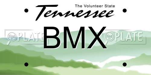 BMX Tennessee License Plate