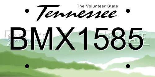 BMX1585 Tennessee License Plate